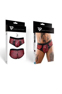 mesh brief REFranco001 black/red - 2XL-5