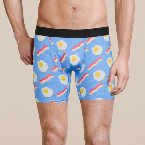 Men's Bacon and Eggs Boxer Brief Underwear-0