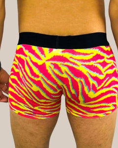 Men's Electric Zebra Boxer Trunk Underwear with Pouch-3