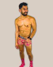 Men's Electric Zebra Boxer Trunk Underwear with Pouch-1